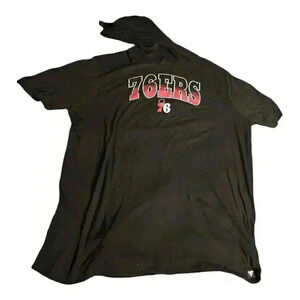 Mens Fanatics Philadelphia 76'ers Sixers CottonHoodie NBA Tee T Shirt Size 3xl
